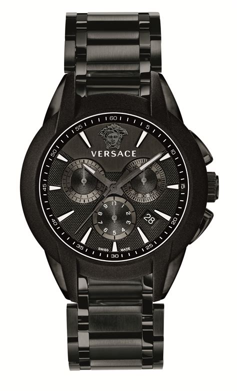 versace watch black and silver|versace watches men's closeout.